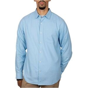 NWT Cutter & Buck Men's Long Sleeve Button Down Shirt Atlas Blue Size S MCW00216